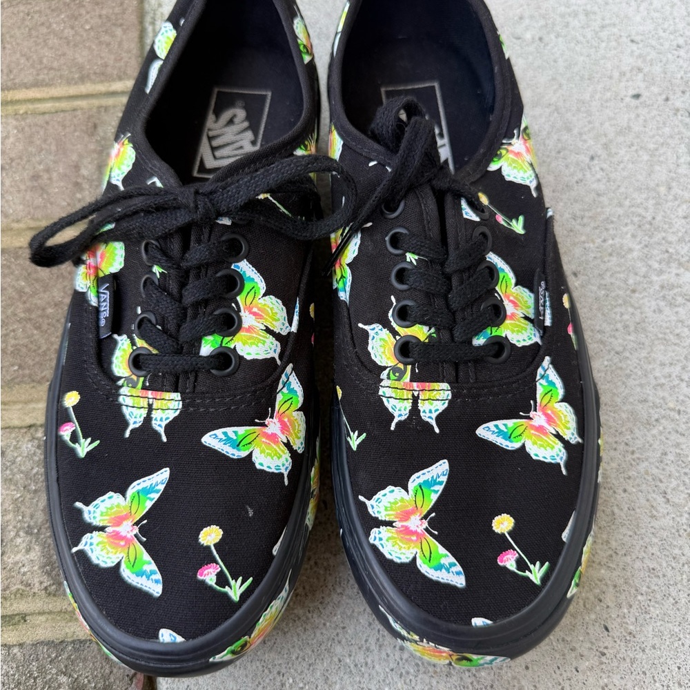 Vans Women’s Low Top Platform Stackform Neon Butterfly Print Shoes. Size 9. - Picture 5 of 14